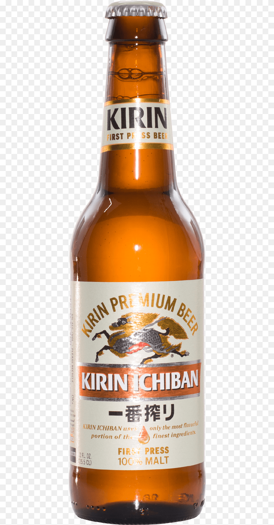 Kirin Ichiban Premium Press, Alcohol, Beer, Beer Bottle, Beverage Free Png Download