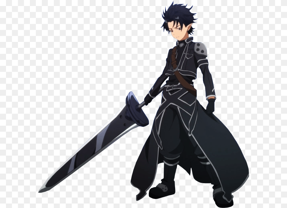 Kirito Alo Sword Art Online Kirito Elf, Weapon, Person, Face, Head Png