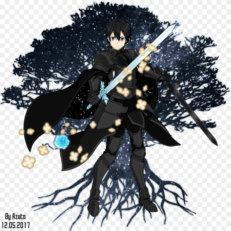 Kirito And Asuna, Sword, Weapon, Person, Face Png Image