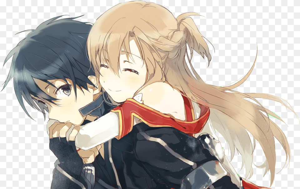 Kirito And Asuna Hug, Book, Comics, Publication, Anime Free Transparent Png