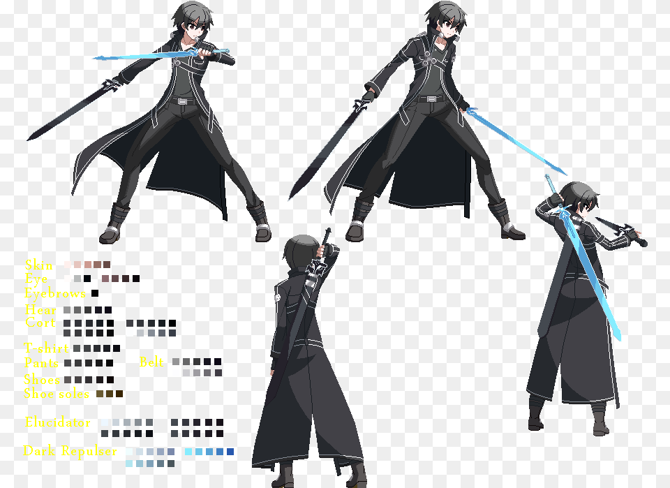 Kirito Sprite, Weapon, Sword, Adult, Person Free Transparent Png
