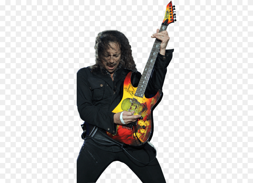 Kirk Hammett Clipart Kirk Hammett, Musical Instrument, Guitar, Adult, Person Png Image