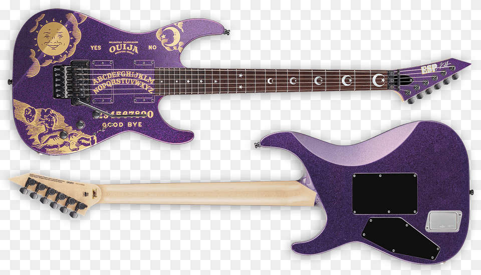 Kirk Hammett Sparkle Ouija Collection Esp Ouija Sparkle, Guitar, Musical Instrument, Bass Guitar, Electric Guitar Free Png