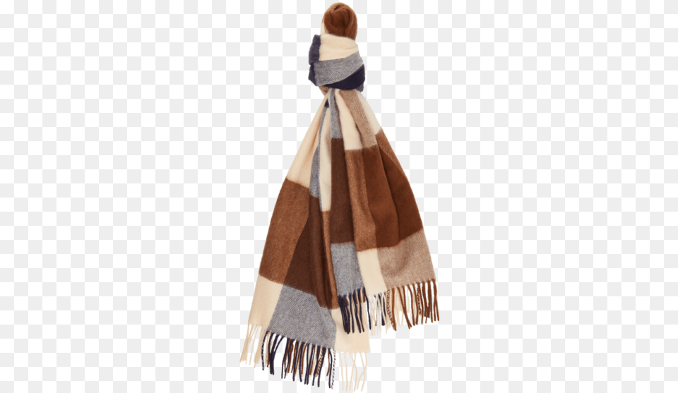 Kirkby Large Club Check Cashmere Scarf Kirkby, Clothing, Adult, Female, Person Png Image