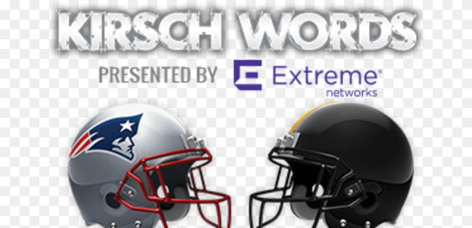 Kirsch Words Helmets Articles Steelers New England Patriots, American Football, Sport, Helmet, Football Helmet Free Png Download