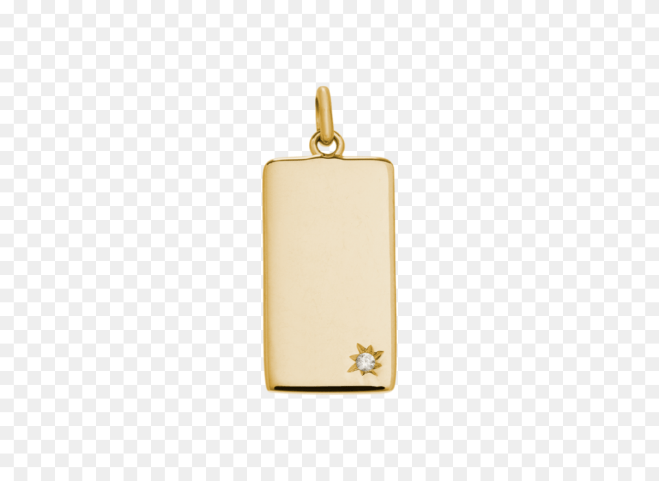 Kirstin Ash Gold Plated Engravable Rectangle Tag Charm, Accessories, Pendant, Jewelry, Locket Png