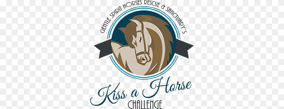 Kiss A Horse Challenge Logo Design On Style 39wake Me With A Kiss39 Vinyl Applique, Photography, Book, Publication, Animal Free Transparent Png