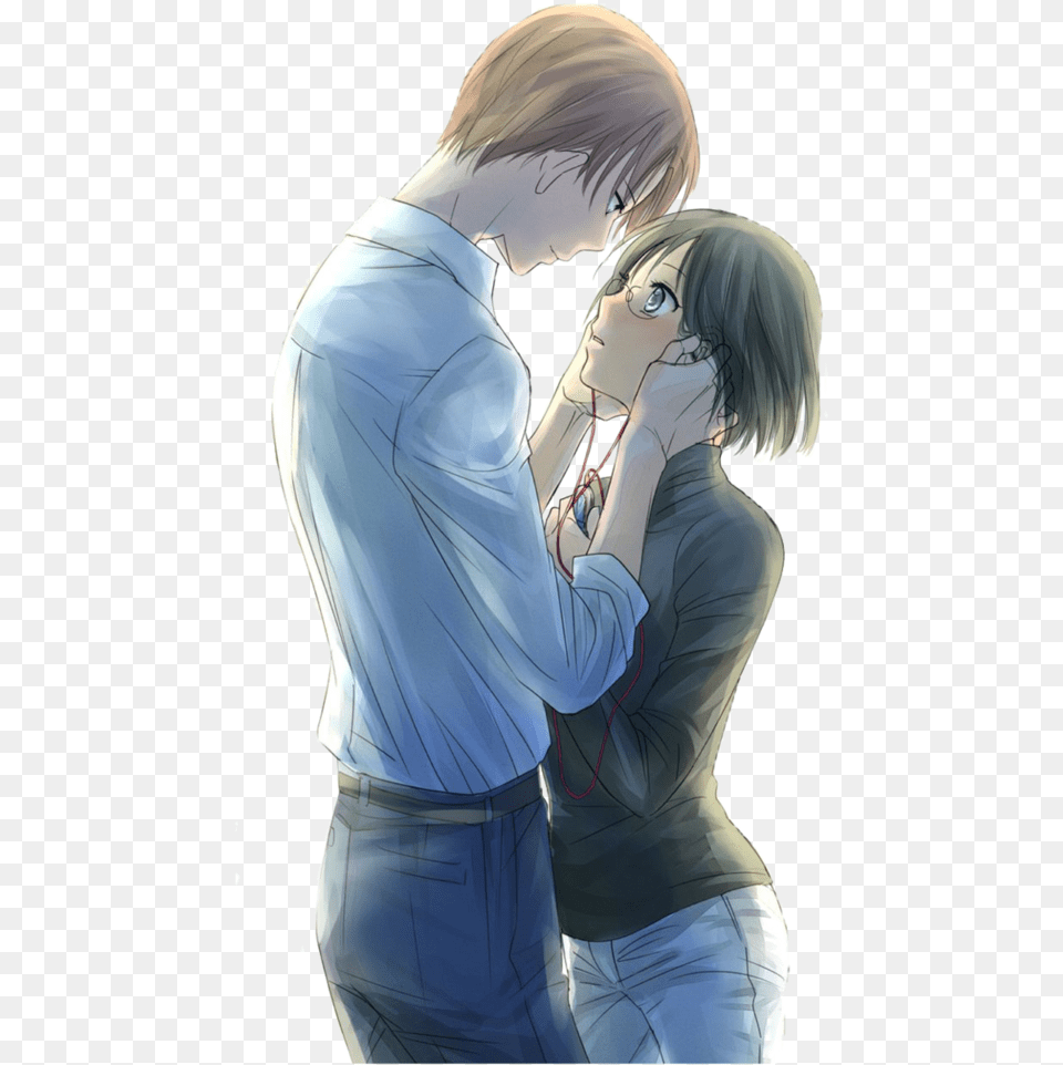 Kiss Anime Sketches Wallpapers Anime Couple About To Kiss, Publication, Book, Comics, Person Free Transparent Png
