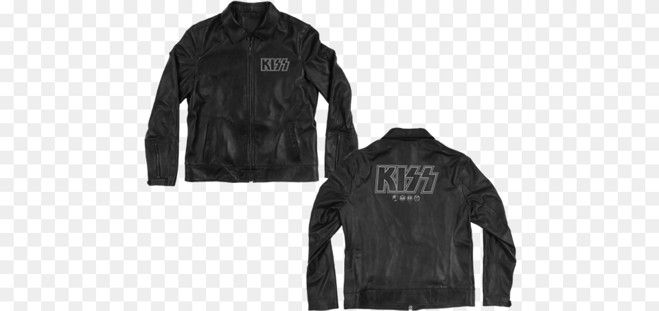 Kiss Authentic Leather Jacket Leather Jacket, Clothing, Coat, Long Sleeve, Sleeve Free Png Download