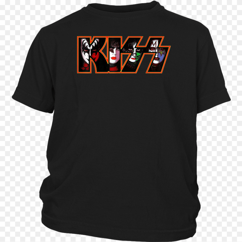Kiss Band End Of The Road America World Tour 2019 Bud Light Posty Go, Clothing, T-shirt, Shirt, Person Png