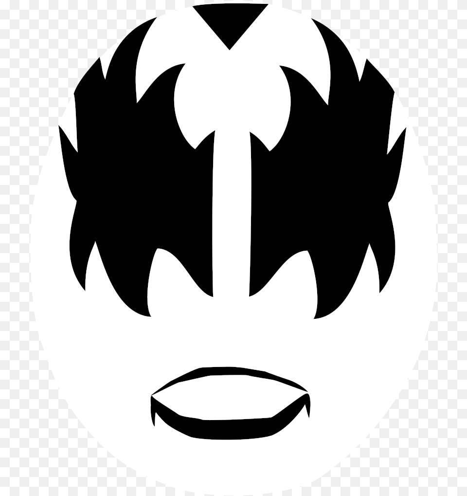 Kiss Band Face Paint, Logo, Stencil, Symbol, Batman Logo Free Transparent Png
