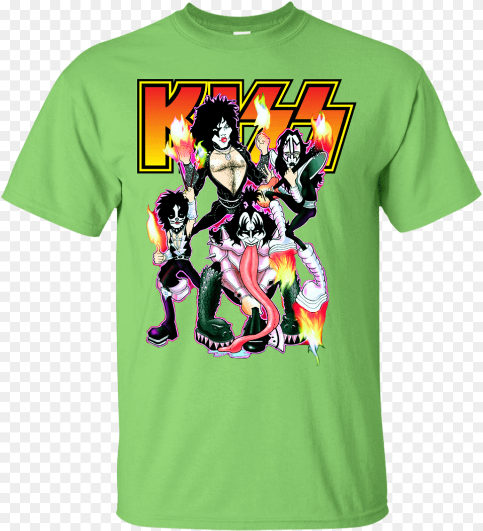 Kiss Band Kiss Band Christmas Sweaters, Clothing, T-shirt, Shirt, Adult Png Image