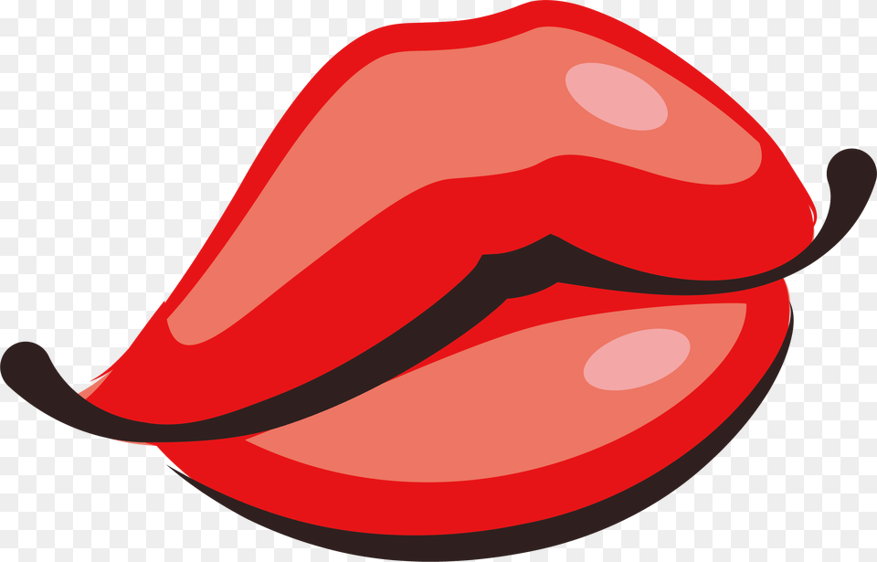 Kiss Cartoon Clip Art Transparent Background Cartoon Lip, Face, Head, Person, Mustache Free Png Download