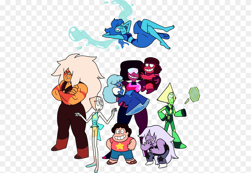 Kiss Cartoon Steven Universe Season 5 Transparent Background All The Gems From Steven Universe, Baby, Person, Book, Comics Free Png Download