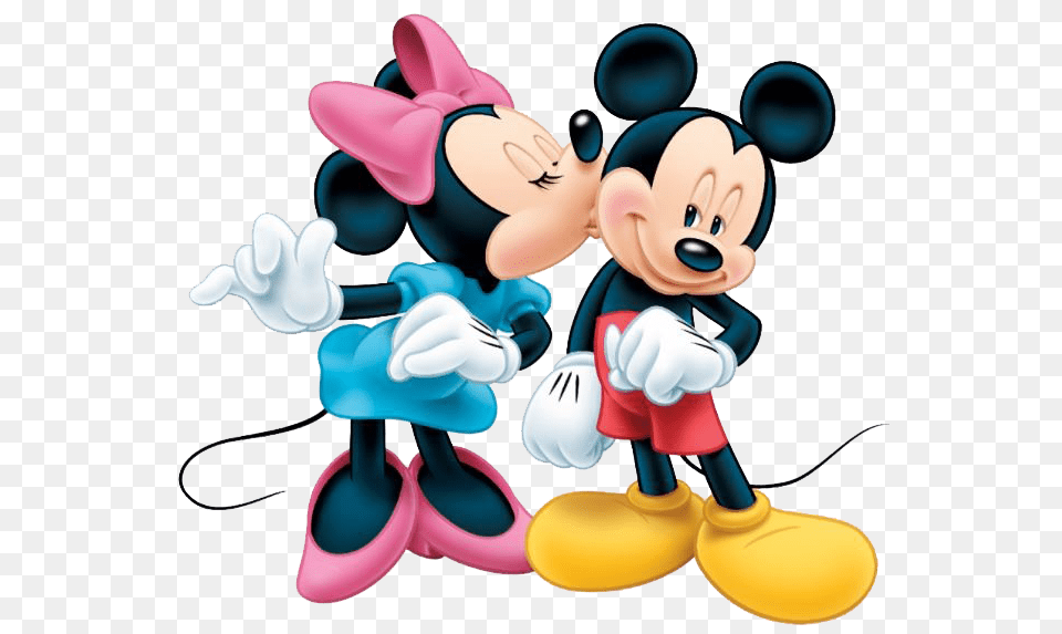 Kiss Clipart Mickey Minnie, Figurine, Cartoon, Cleaning, Person Free Png