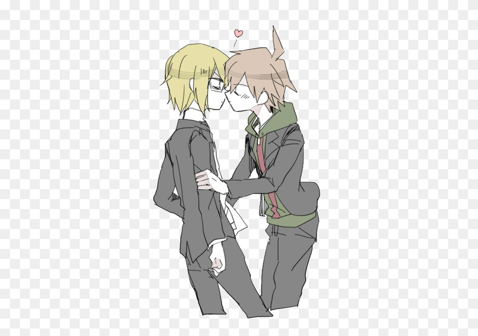 Kiss Dangan Ronpa And Naegi Makoto Image Byakuya Togami Makoto Naegi, Publication, Book, Comics, Person Free Png