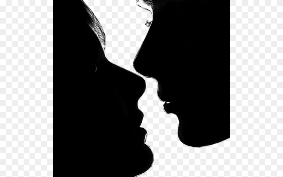 Kiss Kissing Kisses Couple Kissingcouple Silhouette Silhouette Kissing Couple, Person, Face, Head, Portrait Free Png Download