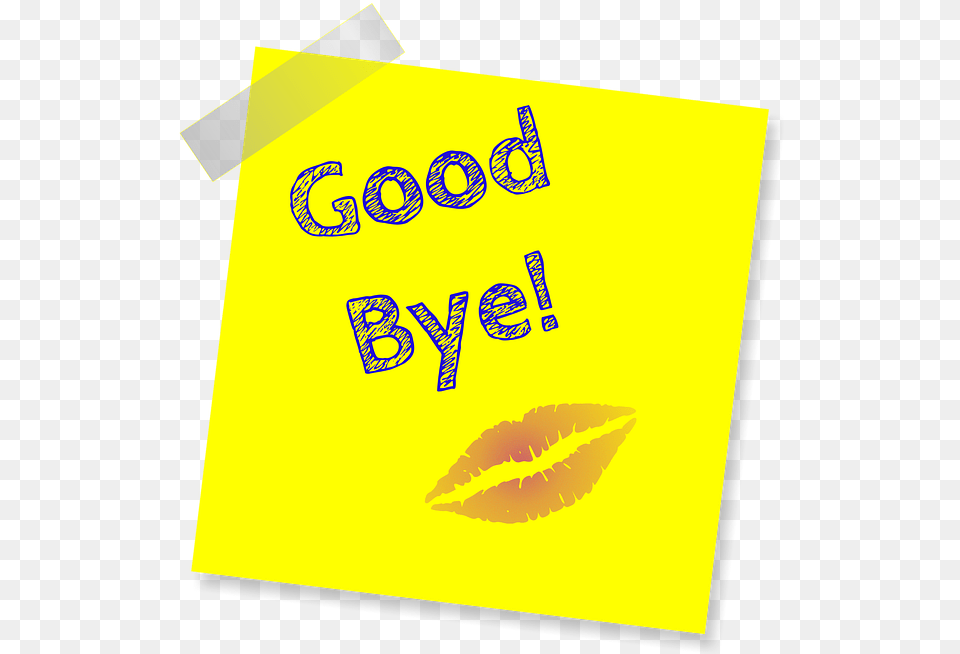 Kiss Lips Good Bye Yellow Note Sign Sticker Happy Father39s Day Jokes, Advertisement, Poster, Text Free Png