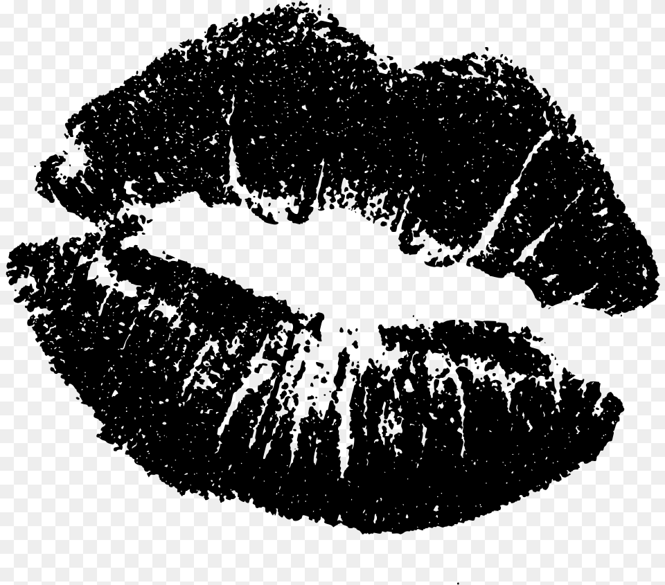 Kiss Lipstick, Gray Free Png