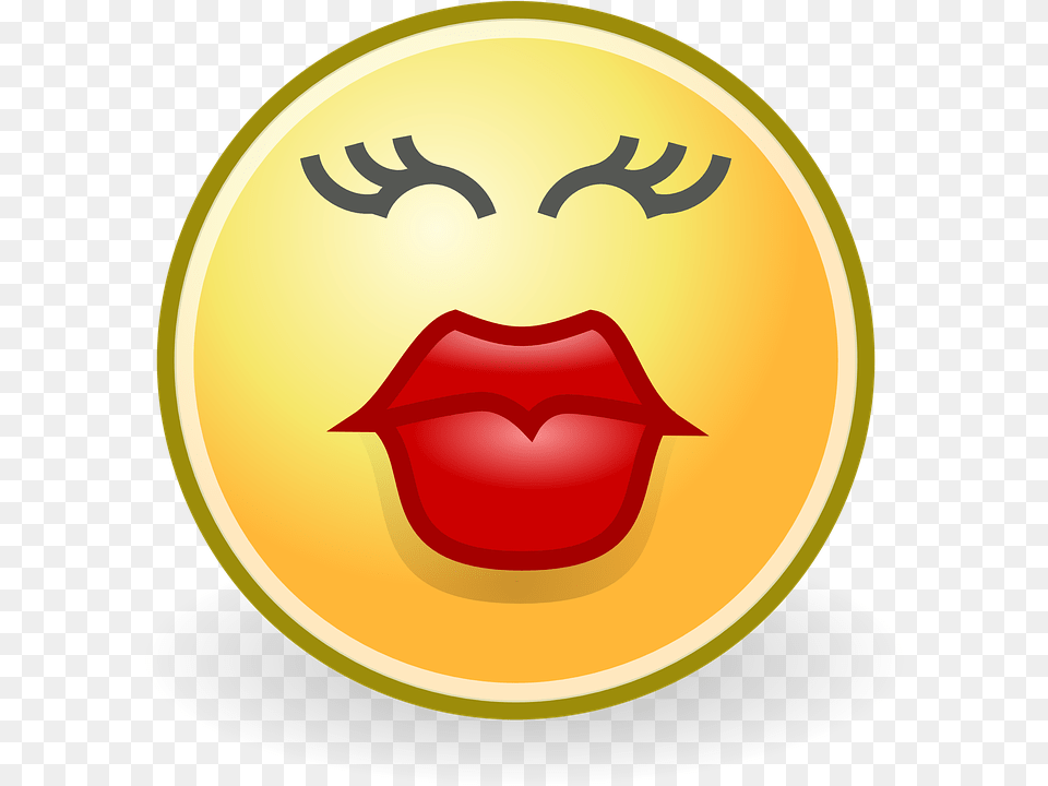 Kiss Love Smiley Vector Graphic On Pixabay Kissing Lips Clipart, Logo, Gold, Badge, Symbol Free Png