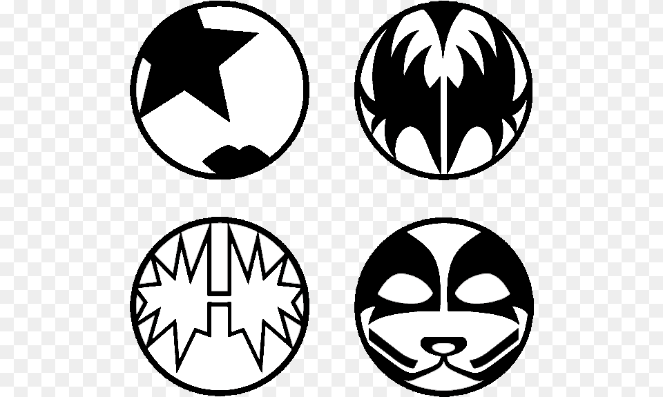 Kiss Makeup Picture Kiss Band, Stencil, Symbol Free Transparent Png