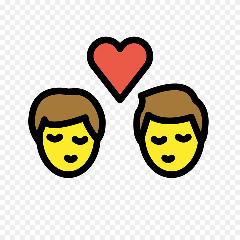 Kiss Man Man Emoji Clipart, Face, Head, Person, Food Png
