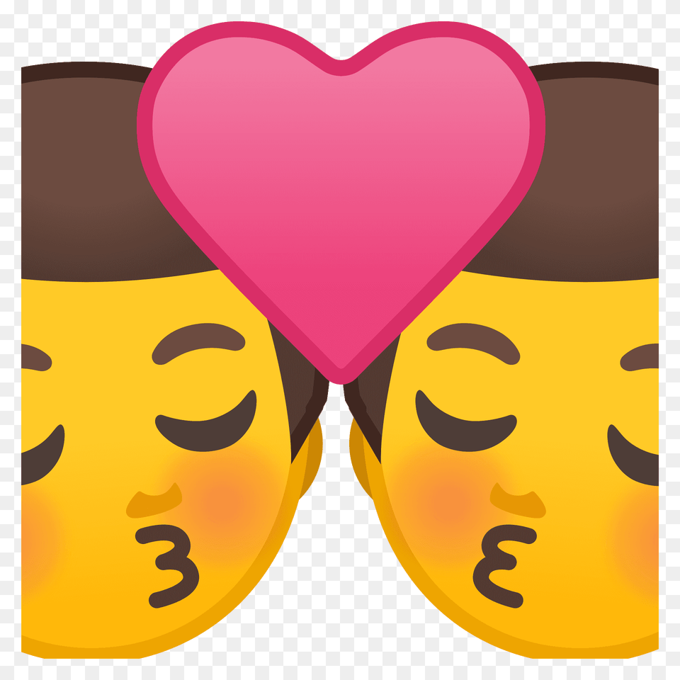 Kiss Man Man Emoji Clipart, Balloon, Heart, Face, Head Free Png Download