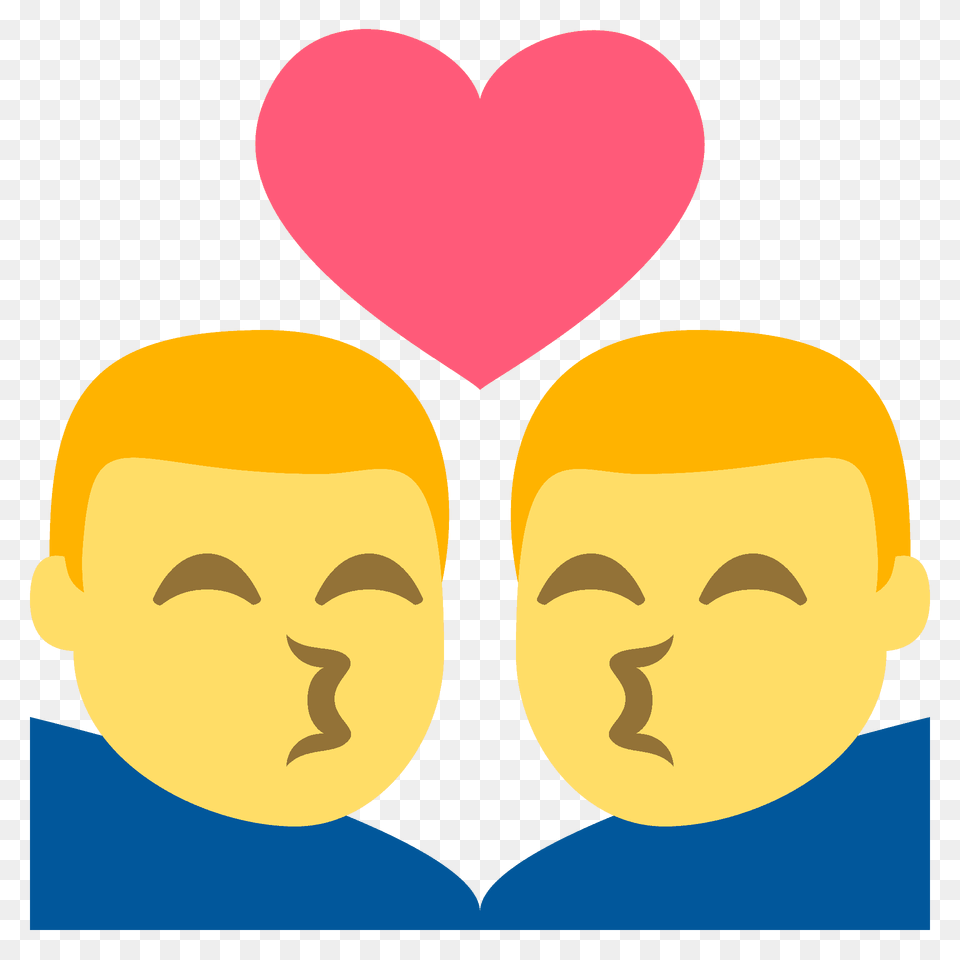 Kiss Man Man Emoji Clipart, Face, Head, Person, Heart Free Transparent Png