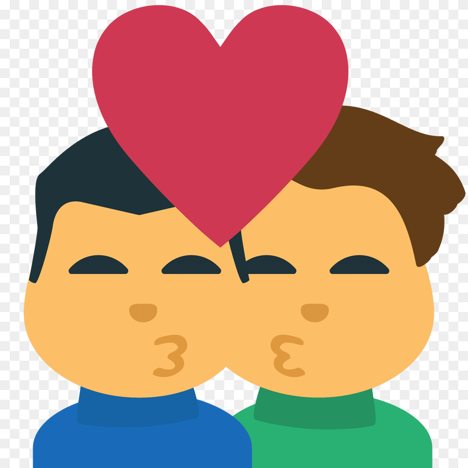 Kiss Man Man Emoji Clipart, Balloon, Baby, Person, Face Png Image