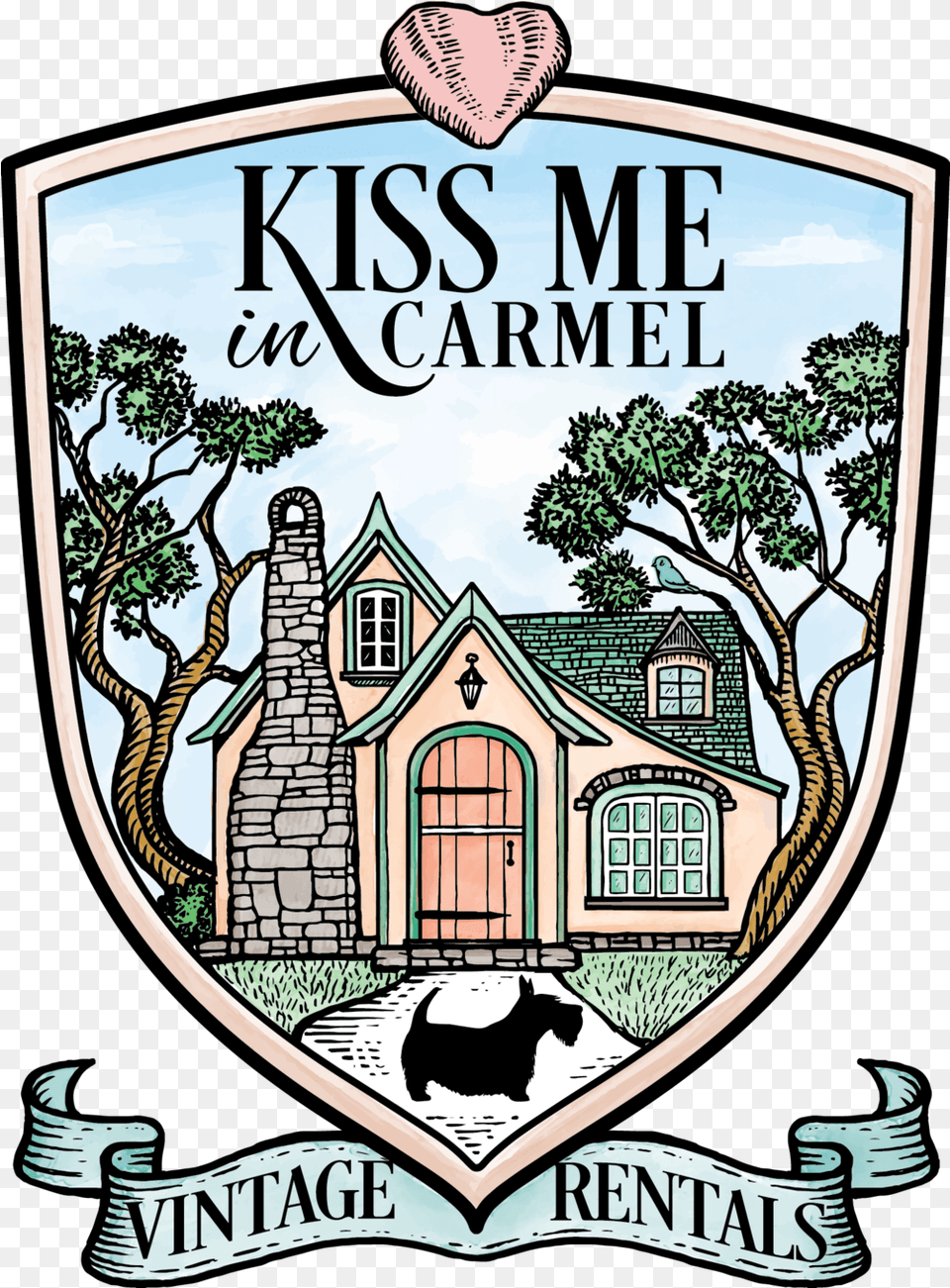 Kiss Me In Carmel Transparent, Logo, Book, Publication, Animal Png