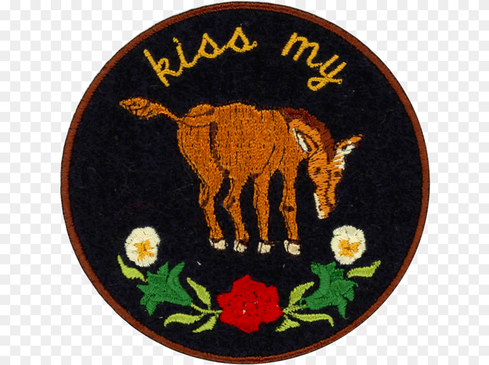 Kiss My A Emblem, Embroidery, Pattern, Logo, Stitch Png Image