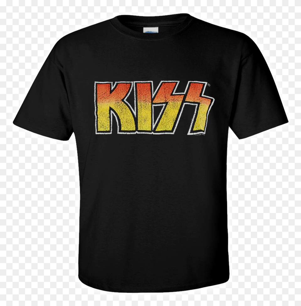 Kiss Official T Shirt Vintage Logo Heavy Metal Rock Catman Kiss Makeup Kit, Clothing, T-shirt Png Image