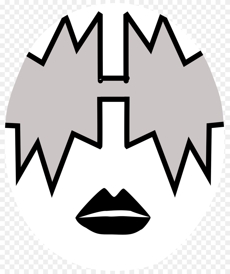 Kiss Space Ace Face, Stencil, Logo, Symbol, Cross Free Png