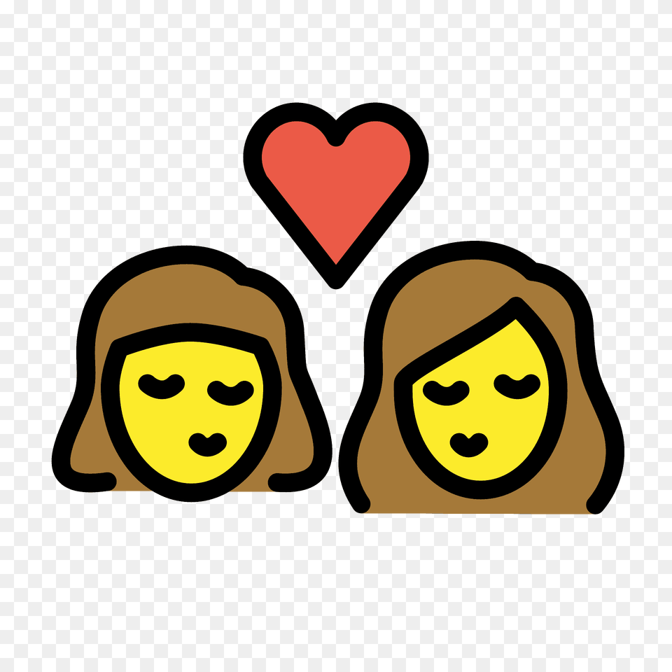 Kiss Woman Woman Emoji Clipart, Face, Head, Person Png