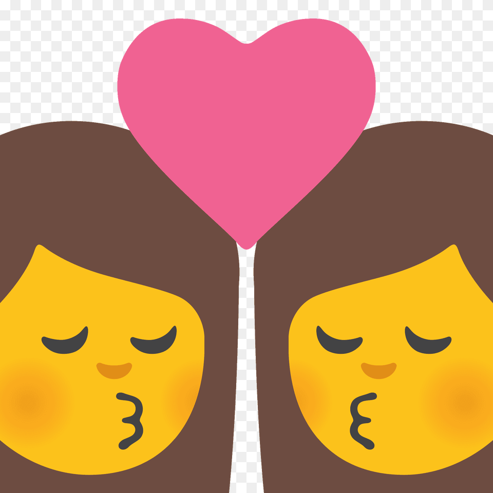 Kiss Woman Woman Emoji Clipart, Balloon, Heart Free Png