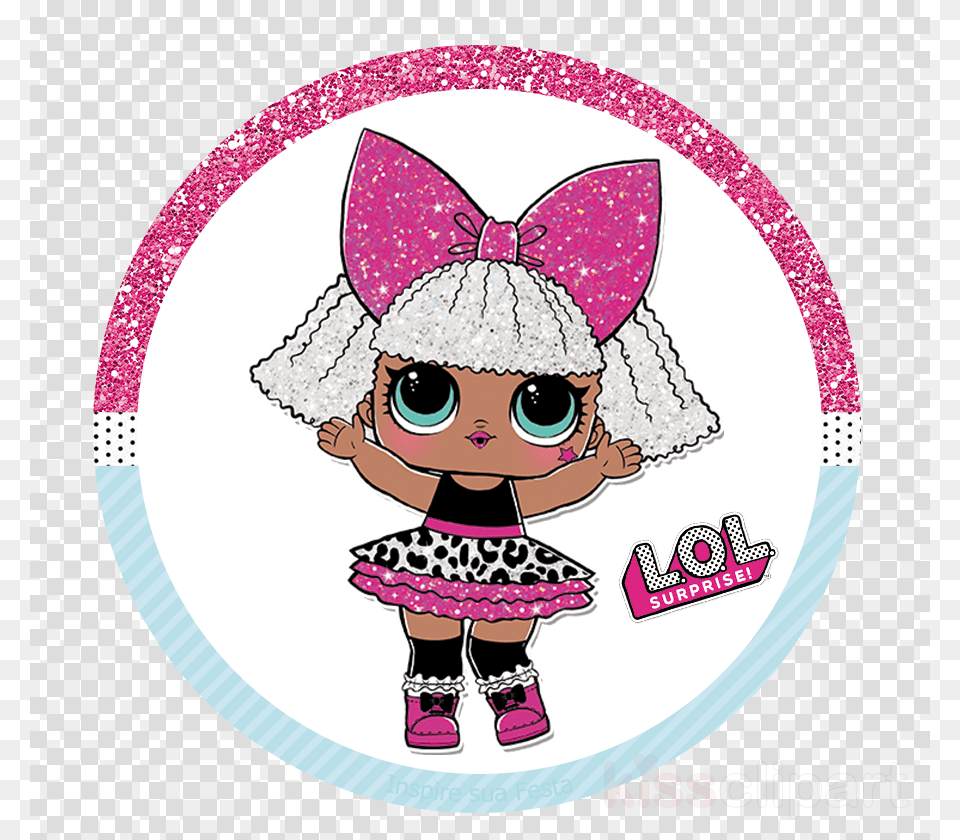 Kissclipart O Surprise Glitter Series Doll O Surpris Lol Surprise Diva, Sticker, Baby, Person, Face Free Transparent Png