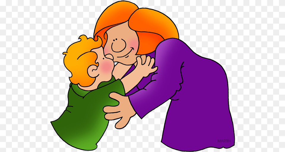 Kisses Clipart Mother Child Hug And A Kiss, Baby, Person, Face, Head Png