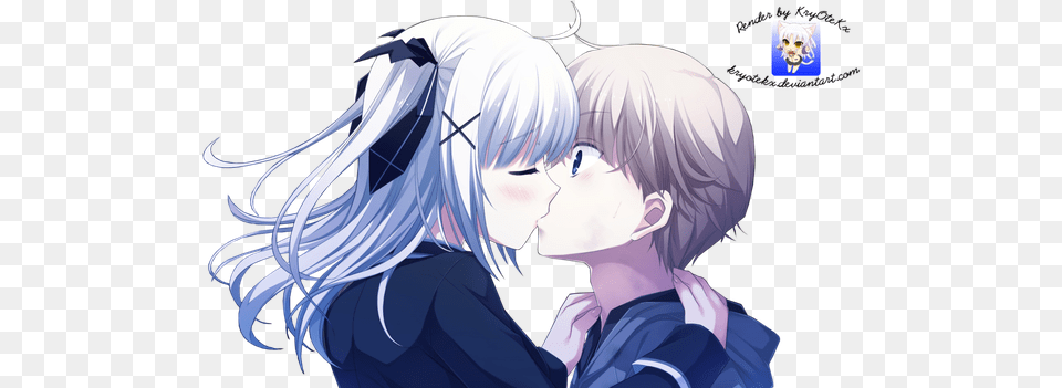 Kissing Anime Couples Posted By Sarah Walker Couple Anime Kiss Hd, Adult, Publication, Person, Female Png Image