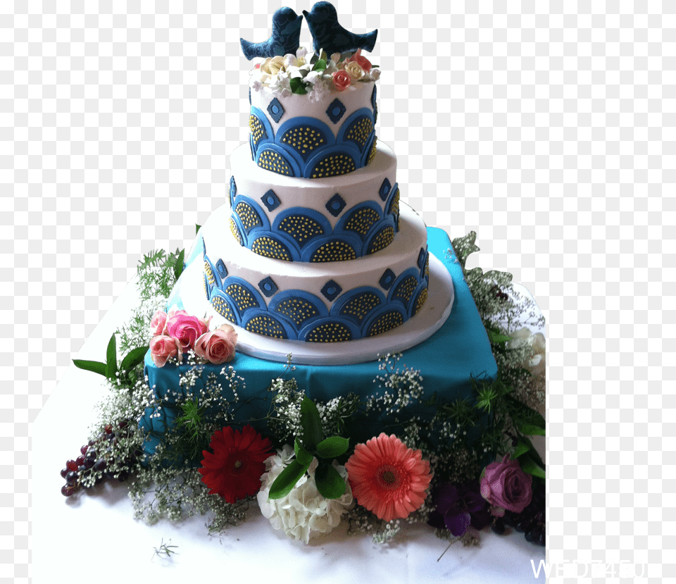 Kissing Blue Birds Wedding Cake New Wedding Cake Trends 2019, Food, Dessert, Icing, Birthday Cake Free Png Download