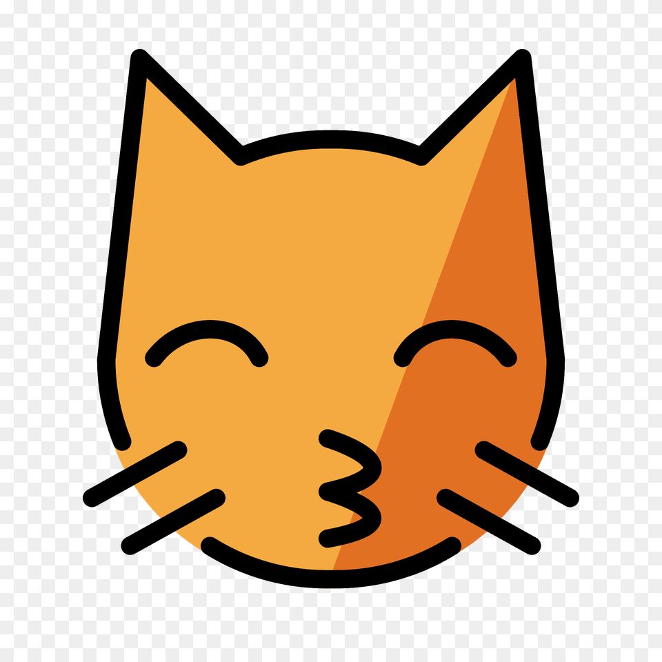 Kissing Cat Emoji Clipart, Logo, Badge, Symbol, Blackboard Png Image
