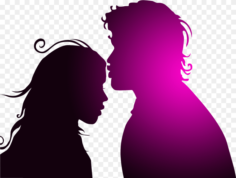 Kissing Couple Couple Kissing Background, Silhouette, Purple, Person, Art Free Transparent Png