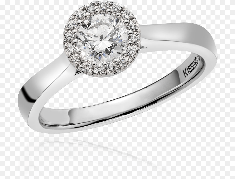 Kissing Diamond Ring Halo, Accessories, Gemstone, Jewelry, Silver Free Transparent Png