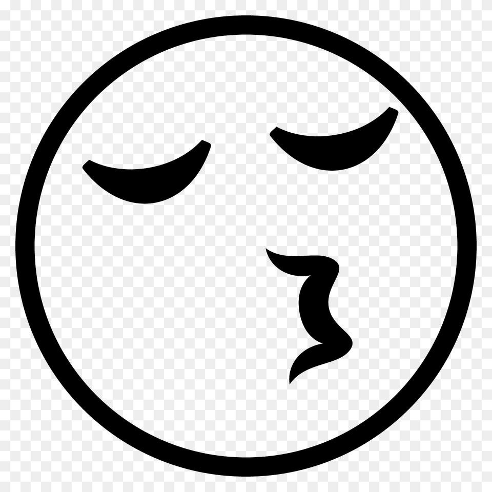 Kissing Face With Closed Eyes Emoji Clipart, Logo, Symbol Free Png Download