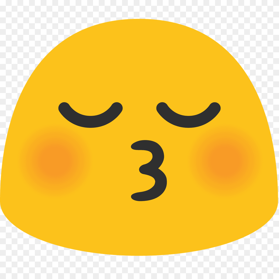 Kissing Face With Closed Eyes Emoji Clipart, Cap, Clothing, Hat, Swimwear Png Image