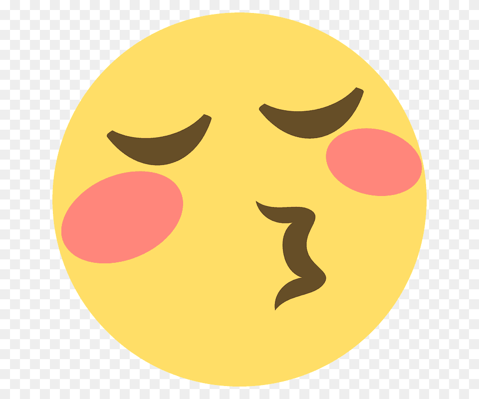 Kissing Face With Closed Eyes Emoji Emoticon Vector Icon Discord Emote Kiss, Astronomy, Moon, Nature, Night Png