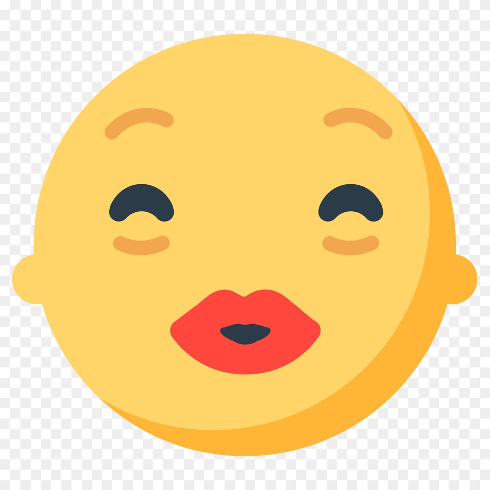 Kissing Face With Smiling Eyes Emoji Clipart, Head, Person, Baby, Fruit Free Transparent Png