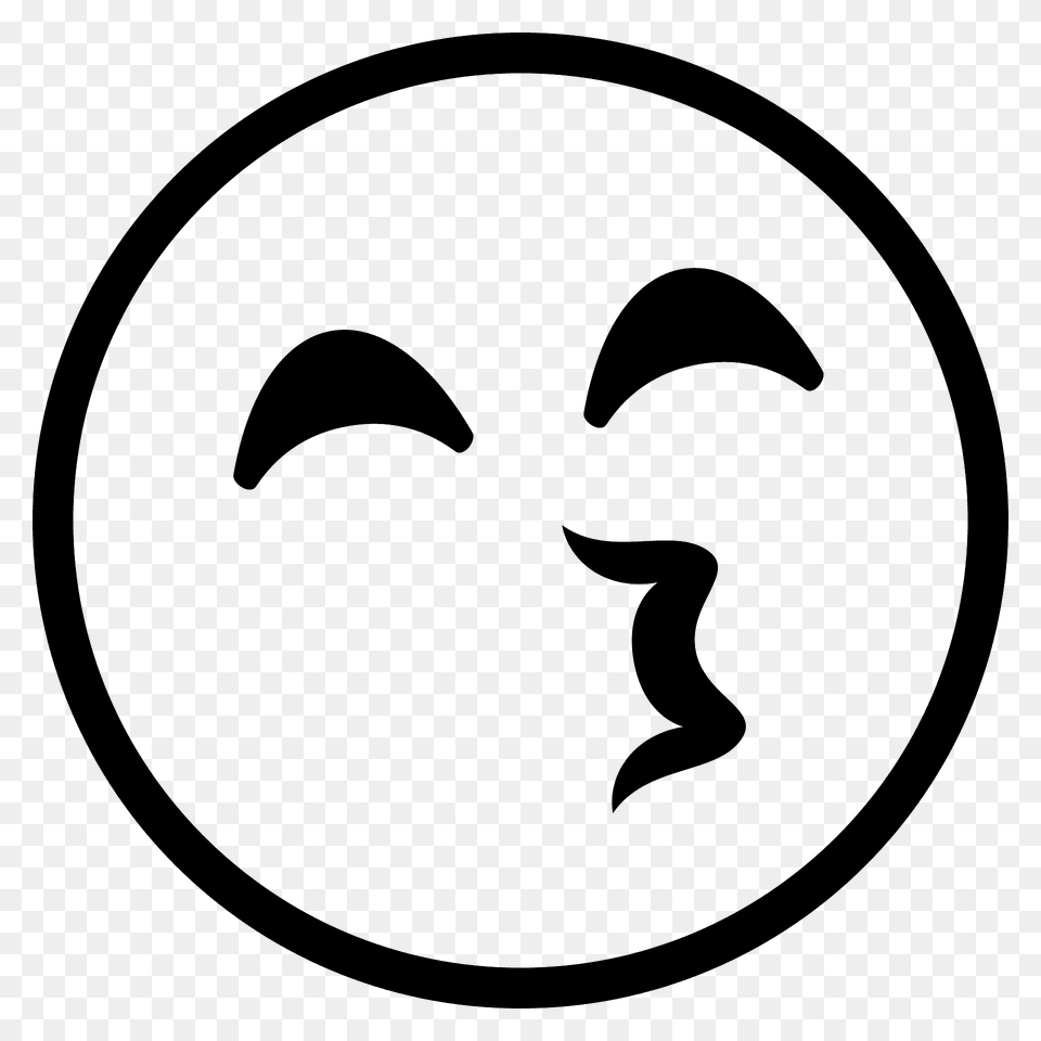 Kissing Face With Smiling Eyes Emoji Clipart, Logo, Symbol Free Png Download