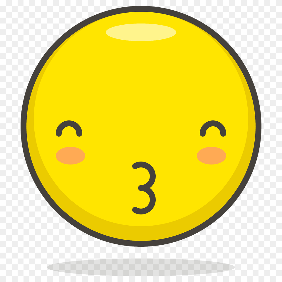 Kissing Face With Smiling Eyes Emoji Clipart, Egg, Food, Disk Free Png