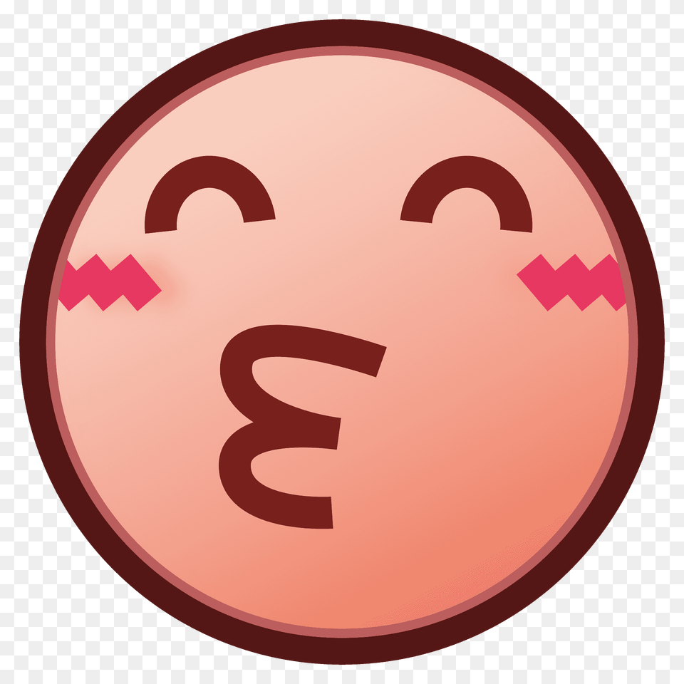 Kissing Face With Smiling Eyes Emoji Clipart, Badge, Logo, Symbol, Sphere Free Transparent Png