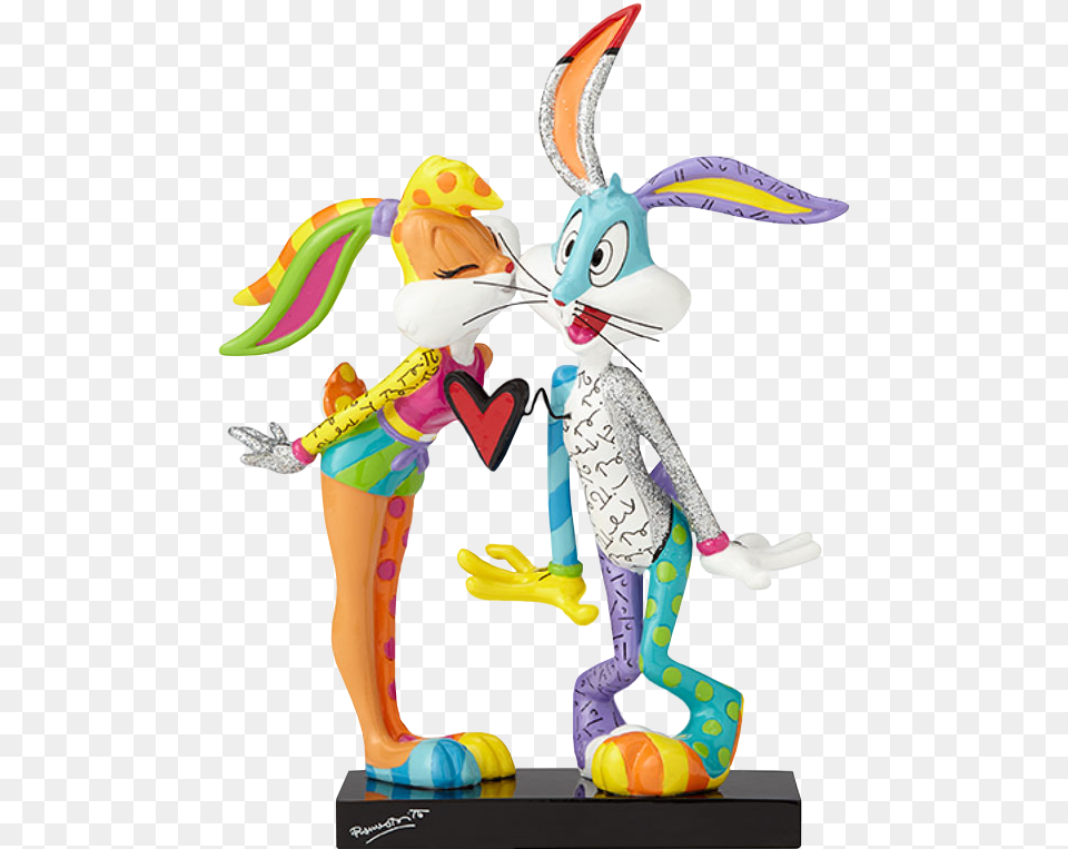 Kissing Lola Amp Bugs Bunny 7 Statue By Romero Britto Lola Bunny Bugs Bunny, Figurine, Toy Free Transparent Png